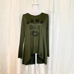 NWT *BOUTIQUE* Hi-Lo GAME DAY SHIRT LARGE